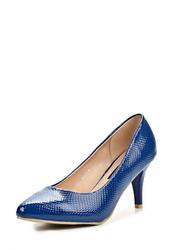 фото Туфли на каблуке Burlesque BU001AWBQU51, синие (кожа)