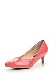 фото Туфли на низком каблуке Burlesque BU001AWBQU46, розовые (кожа, лак)