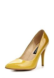 Лаковые туфли на каблуке Burlesque BU001AWBQU61, желтые (кожа)