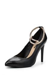 Женские туфли на каблуке Item Black IT004AWCJX65, черные кожаные