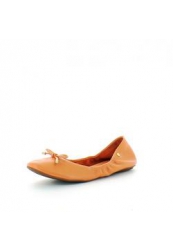 Балетки женские Just Couture 113820, оранжевые кожаные