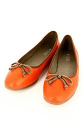 Балетки женские Svetski 1167100101716, оранжевые кожаные