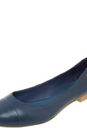 фото Балетки женские на каблуке Marc O’Polo, темно-синие кожаные