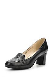 Туфли-лоферы женские Palazzo D'oro PA001AWBAJ16, черные/каблук