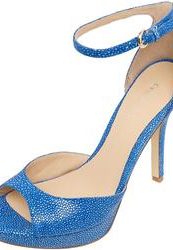 Босоножки на каблуке и платформе Guess FL1SNI-LEA07-BLUE, голубые