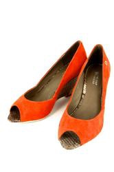 Босоножки на каблуке Svetski 1751500301701, оранжевые