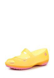 Балетки с открытым носом Crocs CR014AKBLS26, желтые