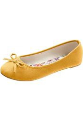 Туфли-балетки желтого цвета