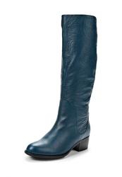 фото Сапоги женские на каблуке Grand Style GR025AWCHP99, синие кожаные