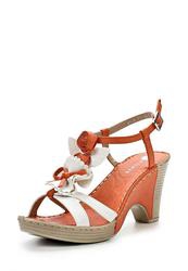 Босоножки на каблуке Wilmar WI064AWAPZ55, оранжево-белые