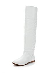 фото Женские ботфорты без каблука Grand Style GR025AWCHP49, белые
