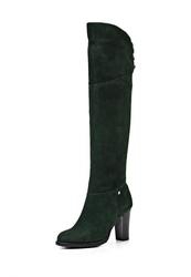 фото Женские ботфорты на каблуке Inario IN029AWCMF52, темно-зеленые/демисезон