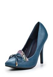 фото Туфли на высоком каблуке Clodia Miro CL009AWIX315, синие кожаные