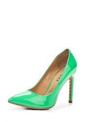 фото Туфли на каблуке-шпильке Vitacci VI060AWAJW67, зеленые лаковые
