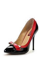 фото Туфли на каблуке-шпильке Milana MI840AWABF72, красно-черные (кожа-лак)