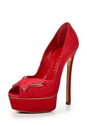 фото Туфли на платформе и высоком каблуке Casadei CA559AWAUF83, красные