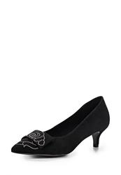 фото Туфли на низком каблуке Tamaris TA171AWACD72, черные замшевые