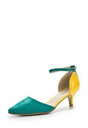 фото Туфли на низком каблуке Vivian Royal VI809AWBJW88, желто-зеленые