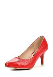 фото Туфли на каблуке Burlesque BU001AWBQU52, красные кожаные