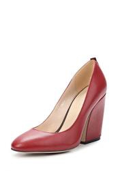 фото Туфли на толстом каблуке Laura Valorosa LA948AWCOV65, красные кожаные