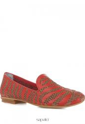 Туфли-балетки женские на каблуке Grand Style 02533-3153, красные